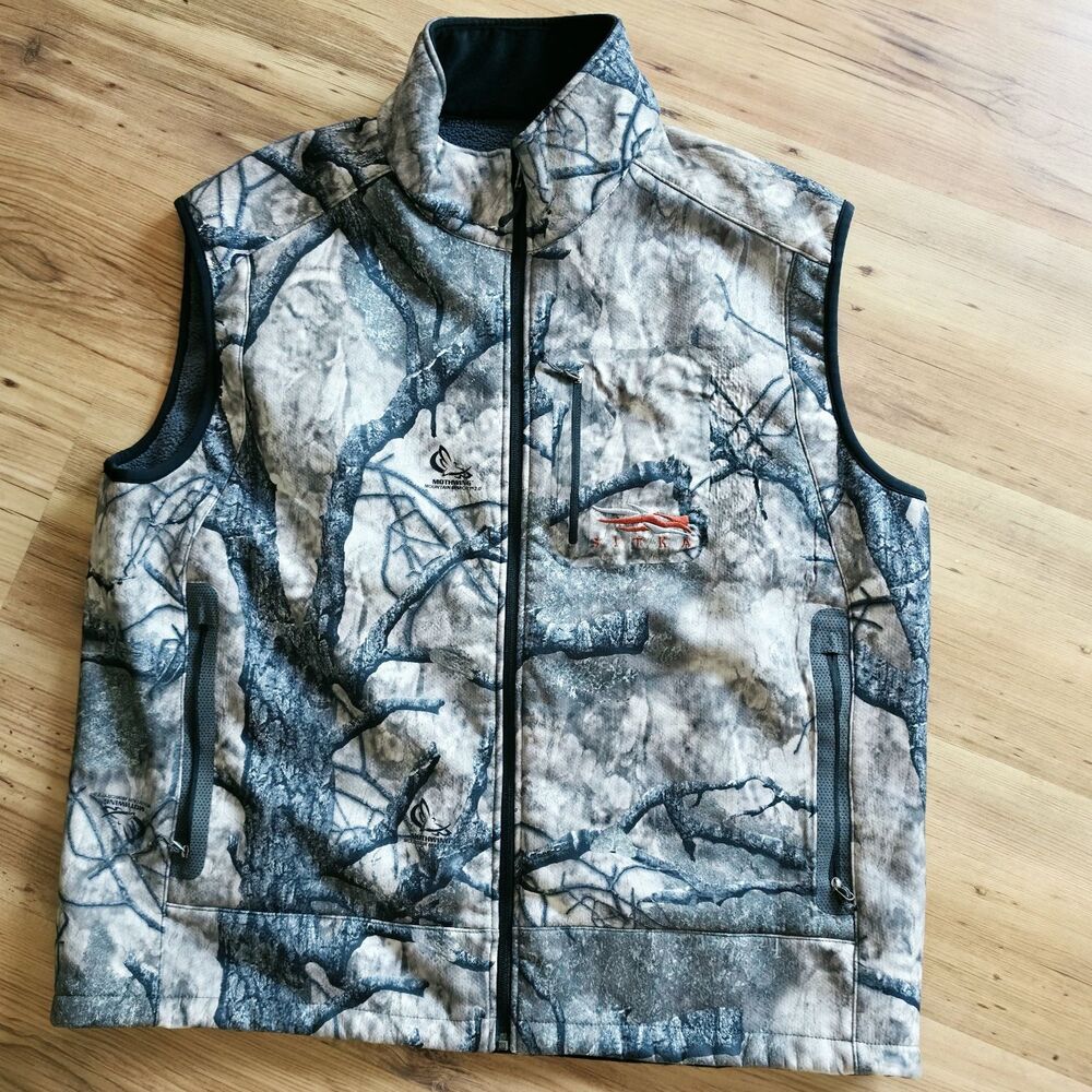Sitka Gear Vest Size 2XL Mothwing Mountain Mimicry 2.0 Fleece Lined Camouflaged